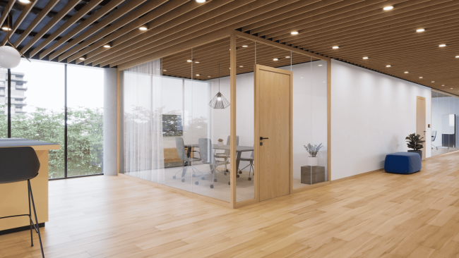 Skleněná příčka řady ZEN od SAPELI