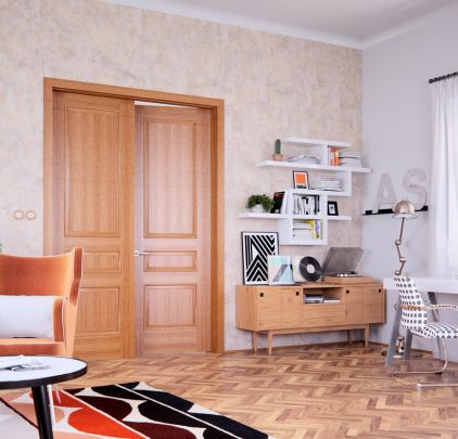 Bezpečnostní vnitřní protipožární dřevěné dveře