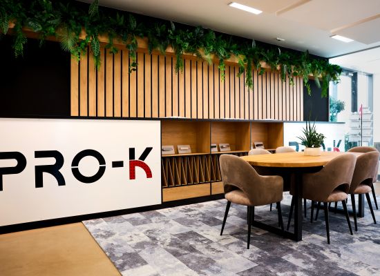 Showroom spol. PRO-K a značky SAPELI v Technologickém dvoře v Českých Budějovicích.