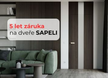 Kvalita, za kterou si stojíme: Na dveře SAPELI vám nově dáme záruku 5 let!