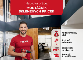 Nabídka práce: Montážník skleněných příček