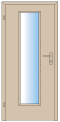 S.Č.103 - Dveře Fest, model 50, 70x197, pravé, CPL třešeň, sklo Sapelux bílé